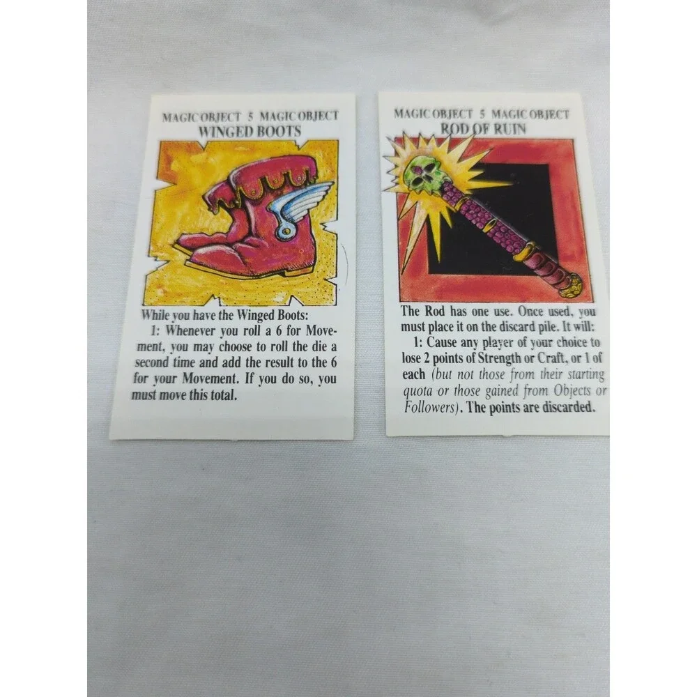 Complete Set Of Small Cards Talisman Expansion Set 1986